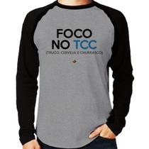 Camiseta Raglan Foco no TCC (Truco, Cerveja e Churrasco) Manga Longa - Foca na Moda