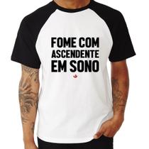Camiseta Raglan Fome com ascendente em sono - Foca na Moda