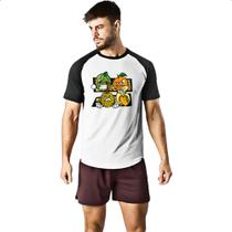 Camiseta Raglan Frutas raivosas Camiseta Raglan Frutas raivosas