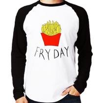 Camiseta Raglan Fry Day Manga Longa - Foca na Moda Camiseta Raglan Fry Day Manga Longa - Foca na Moda