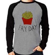 Camiseta Raglan Fry Day Manga Longa - Foca na Moda Camiseta Raglan Fry Day Manga Longa - Foca na Moda