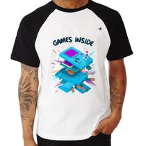 Camiseta Raglan Games Inside - Foca na Moda