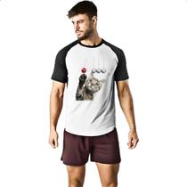 Camiseta Raglan Gatinho brincando com pendulo