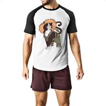 Camiseta Raglan Gato da roca