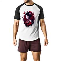 Camiseta Raglan Geisha dark magic splash Camiseta Raglan Geisha dark magic splash