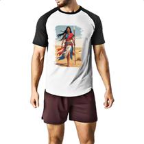 Camiseta Raglan Guerreira Apache Camiseta Raglan Guerreira Apache