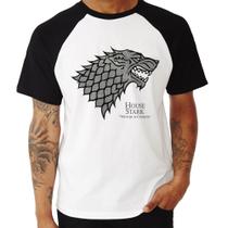Camiseta Raglan House Stark: Winter is Coming - Foca na Moda