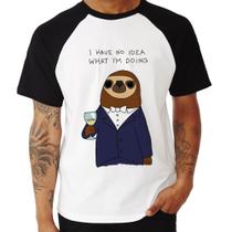 Camiseta Raglan I have no idea what I am doing - Foca na Moda Camiseta Raglan I have no idea what I am doing - Foca na Moda