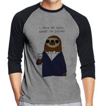 Camiseta Raglan I have no idea what I am doing Manga 3/4 - Foca na Moda Camiseta Raglan I have no idea what I am doing Manga 3/4 - Foca na Moda