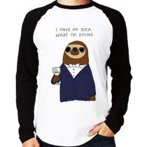 Camiseta Raglan I have no idea what I am doing Manga Longa - Foca na Moda Camiseta Raglan I have no idea what I am doing Manga Longa - Foca na Moda