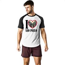 Camiseta Raglan I love sao paulo