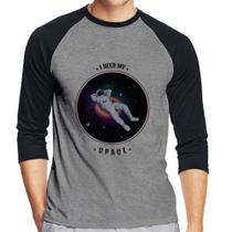 Camiseta Raglan I need my space Manga 3/4 - Foca na Moda