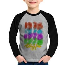 Camiseta Raglan Infantil 1978 Classics Manga Longa - Foca na Moda