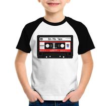 Camiseta Raglan Infantil 80's Mix Tape - Foca na Moda