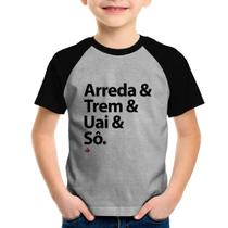 Camiseta Raglan Infantil Arreda & Trem & Uai & Sô - Foca na Moda