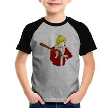 Camiseta Raglan Infantil Baseball Girl - Foca na Moda