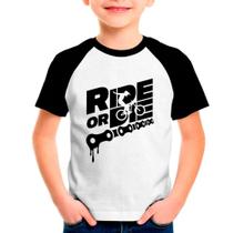 Camiseta Raglan Infantil Bike Bicicleta Ciclismo 06