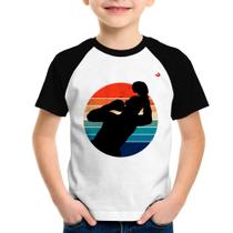 Camiseta Raglan Infantil Boxe Vintage Sunset - Foca na Moda Camiseta Raglan Infantil Boxe Vintage Sunset - Foca na Moda
