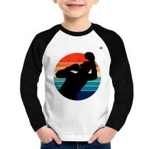 Camiseta Raglan Infantil Boxe Vintage Sunset Manga Longa - Foca na Moda Camiseta Raglan Infantil Boxe Vintage Sunset Manga Longa - Foca na Moda