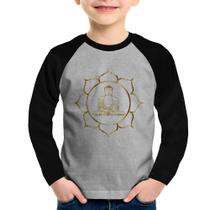 Camiseta Raglan Infantil Buda Manga Longa - Foca na Moda