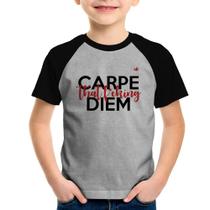 Camiseta Raglan Infantil Carpe that fucking Diem - Foca na Moda
