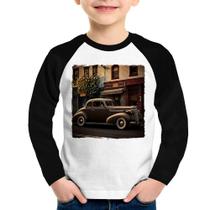 Camiseta Raglan Infantil Carro antigo na cidade Manga Longa - Foca na Moda Camiseta Raglan Infantil Carro antigo na cidade Manga Longa - Foca na Moda