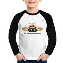 Camiseta Raglan Infantil Central Perk Manga Longa - Foca na Moda Camiseta Raglan Infantil Central Perk Manga Longa - Foca na Moda