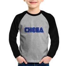 Camiseta Raglan Infantil Chega Manga Longa - Foca na Moda Camiseta Raglan Infantil Chega Manga Longa - Foca na Moda