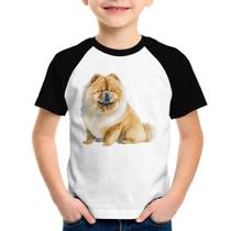 Camiseta Raglan Infantil Chow-chow - Foca na Moda