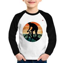 Camiseta Raglan Infantil Ciclismo Vintage Sunset Manga Longa - Foca na Moda Camiseta Raglan Infantil Ciclismo Vintage Sunset Manga Longa - Foca na Moda