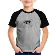 Camiseta Raglan Infantil Controle Carinha - Foca na Moda