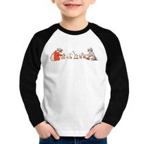 Camiseta Raglan Infantil Crianças Brincando Manga Longa - Foca na Moda Camiseta Raglan Infantil Crianças Brincando Manga Longa - Foca na Moda