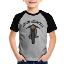 Camiseta Raglan Infantil Custom Motorcycle - Foca na Moda Camiseta Raglan Infantil Custom Motorcycle - Foca na Moda