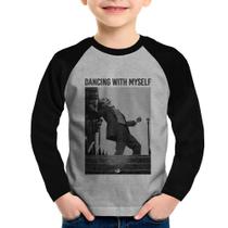 Camiseta Raglan Infantil Dancing with myself Manga Longa - Foca na Moda