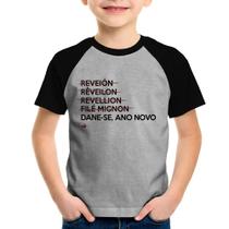 Camiseta Raglan Infantil Dane-se, ano novo - Foca na Moda Camiseta Raglan Infantil Dane-se, ano novo - Foca na Moda