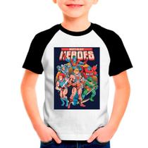 Camiseta Raglan Infantil Desenho He-Man 09