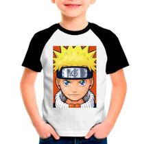 Camiseta Raglan Infantil Desenho Naruto Anime 08