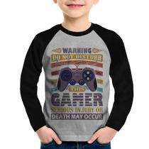 Camiseta Raglan Infantil Do Not Disturb This Gamer Manga Longa - Foca na Moda Camiseta Raglan Infantil Do Not Disturb This Gamer Manga Longa - Foca na Moda