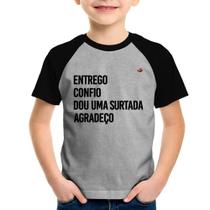 Camiseta Raglan Infantil Dou uma surtada - Foca na Moda