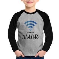 Camiseta Raglan Infantil Espalhe amor Manga Longa - Foca na Moda