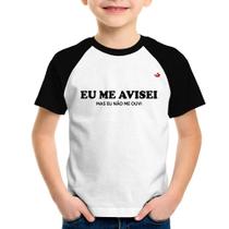 Camiseta Raglan Infantil Eu me avisei, mas eu não me ouvi - Foca na Moda Camiseta Raglan Infantil Eu me avisei, mas eu não me ouvi - Foca na Moda