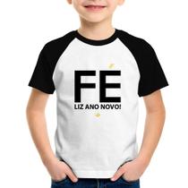 Camiseta Raglan Infantil Fé liz ano novo! - Foca na Moda Camiseta Raglan Infantil Fé liz ano novo! - Foca na Moda