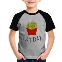 Camiseta Raglan Infantil Fry Day - Foca na Moda