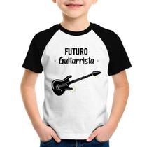 Camiseta Raglan Infantil Futuro Guitarrista - Foca na Moda Camiseta Raglan Infantil Futuro Guitarrista - Foca na Moda