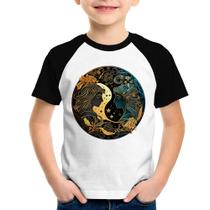 Camiseta Raglan Infantil Gêmeos Sígno - Foca na Moda Camiseta Raglan Infantil Gêmeos Sígno - Foca na Moda