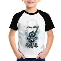 Camiseta Raglan Infantil Heisenberg Say My Name - Foca na Moda