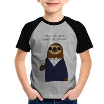 Camiseta Raglan Infantil I have no idea what I am doing - Foca na Moda