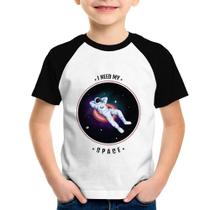 Camiseta Raglan Infantil I need my space - Foca na Moda