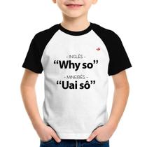 Camiseta Raglan Infantil Inglês x Mineirês - Foca na Moda