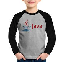 Camiseta Raglan Infantil Java Manga Longa - Foca na Moda